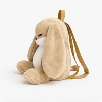 Angry Bunny Plush Backpack in Beige My Plushie