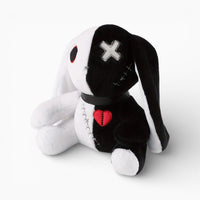 Black White Gothic Bunny Plush with Heart My Plushie