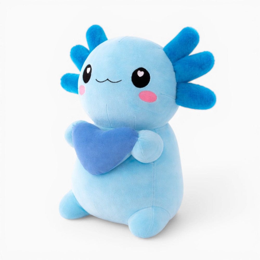 Blue Axolotl Plush with Heart Kawaii My Plushie