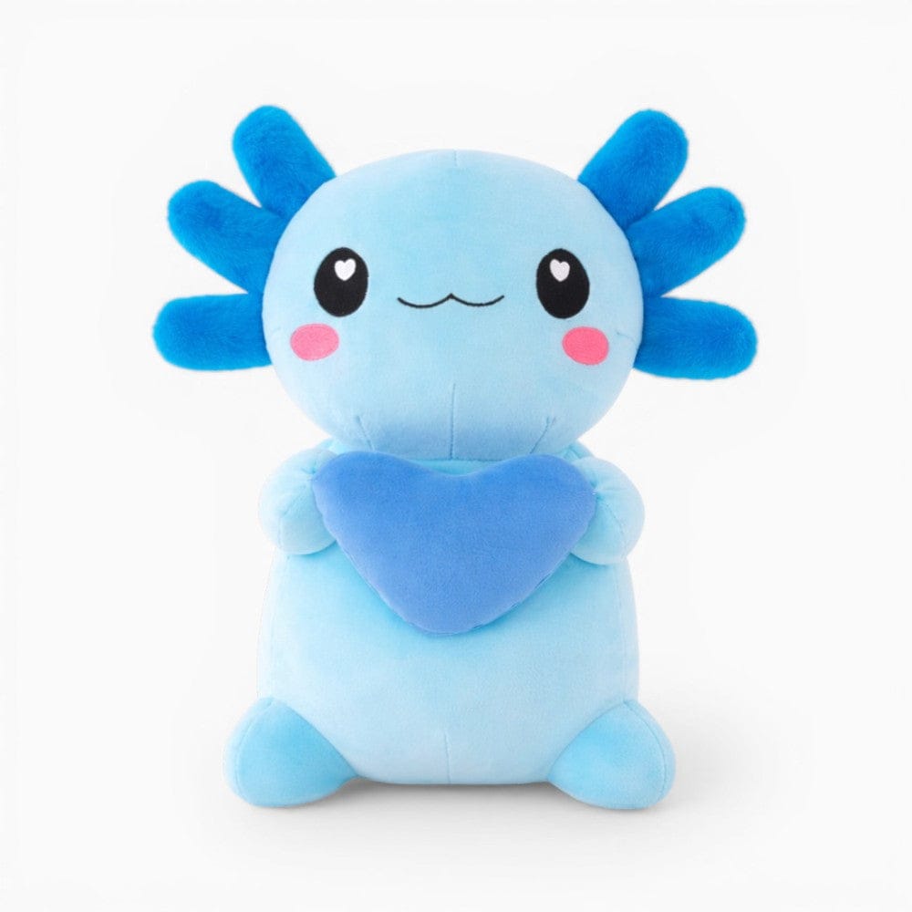 Blue Axolotl Plush with Heart Kawaii My Plushie