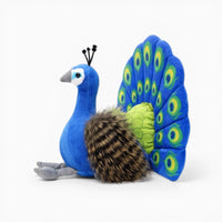 Blue Colourful Feathers Peacock Plush My Plushie