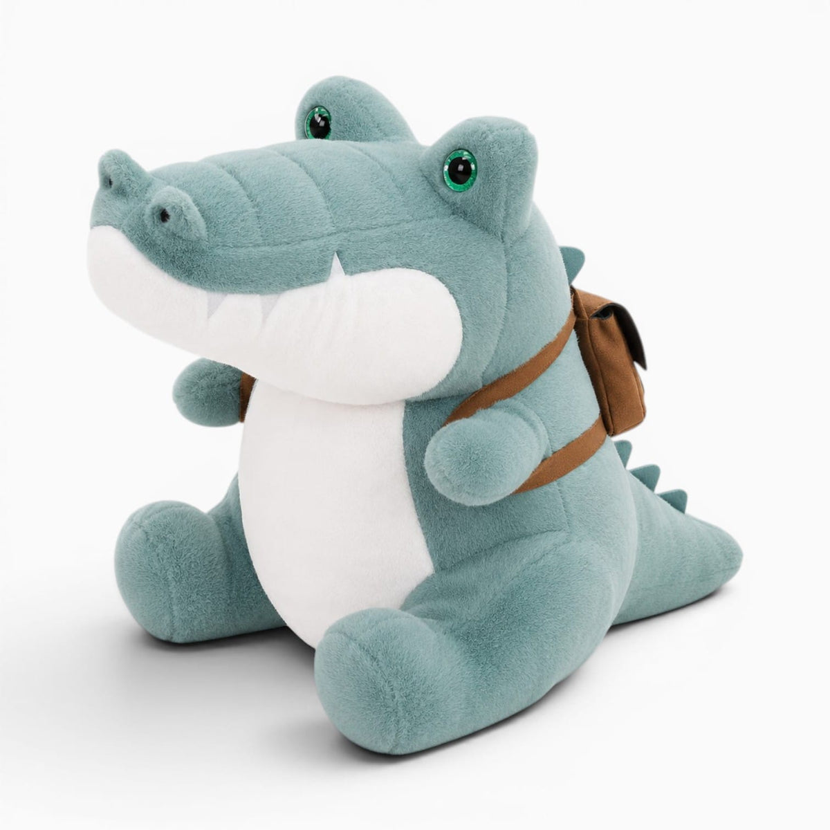 Blue Crocodile Plush with Backpack My Plushie