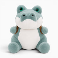 Blue Crocodile Plush with Backpack My Plushie