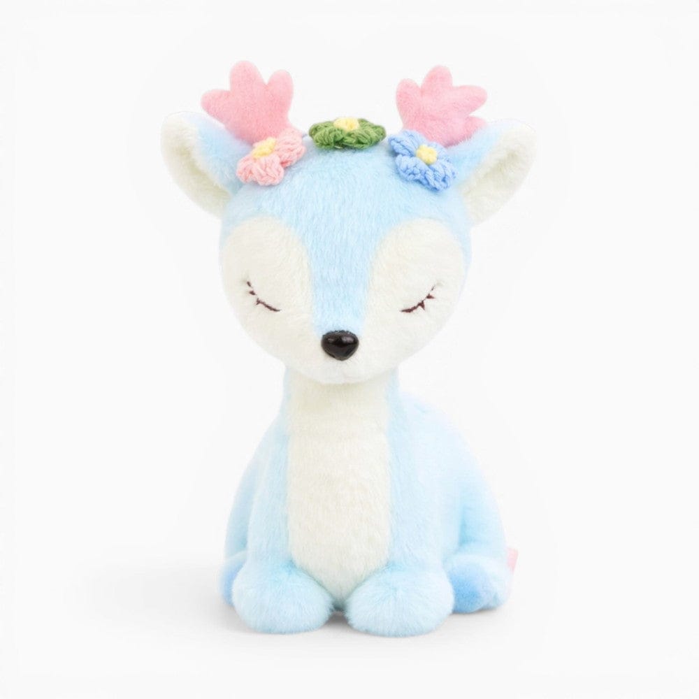 Blue Deer Plush with Flower Crown My Plushie