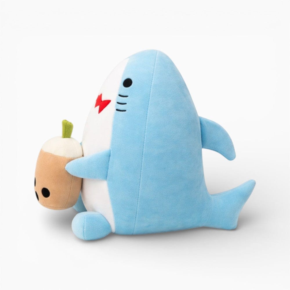 Blue Shark Plush with Bubble Tea My Plushie