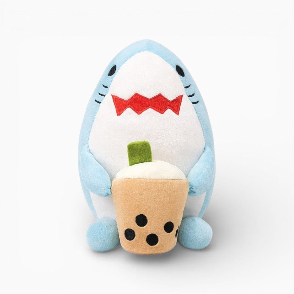 Blue Shark Plush with Bubble Tea My Plushie