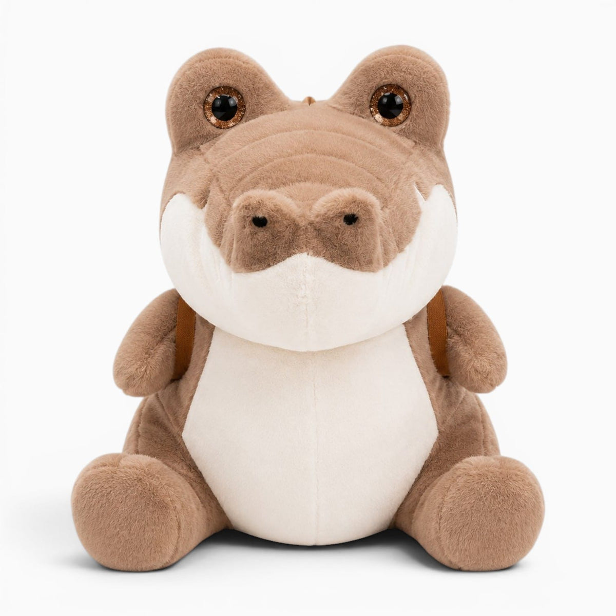 Brown Crocodile Plush with Backpack My Plushie