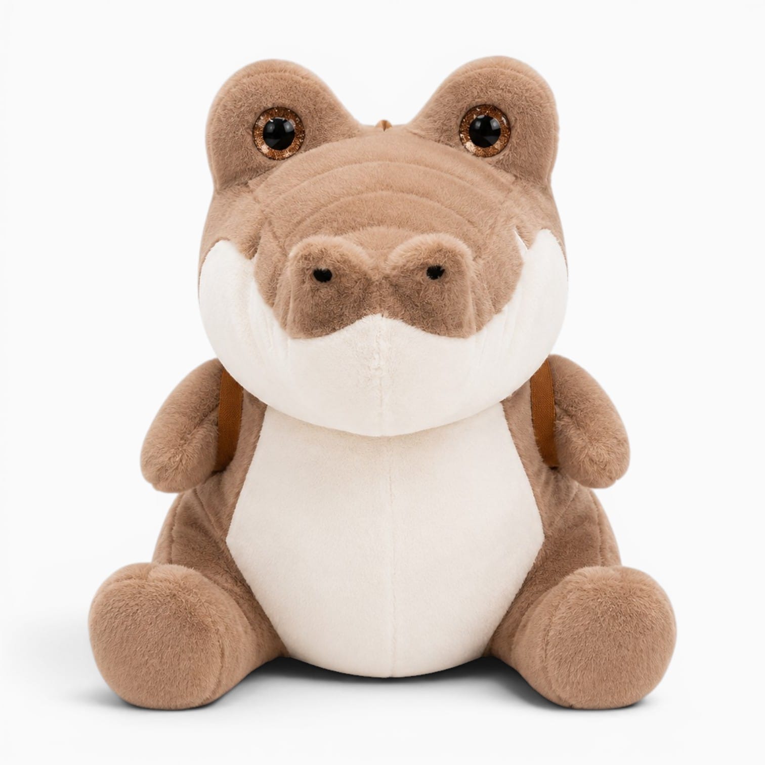 Brown Crocodile Plush with Backpack My Plushie