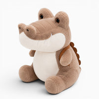 Brown Crocodile Plush with Backpack My Plushie