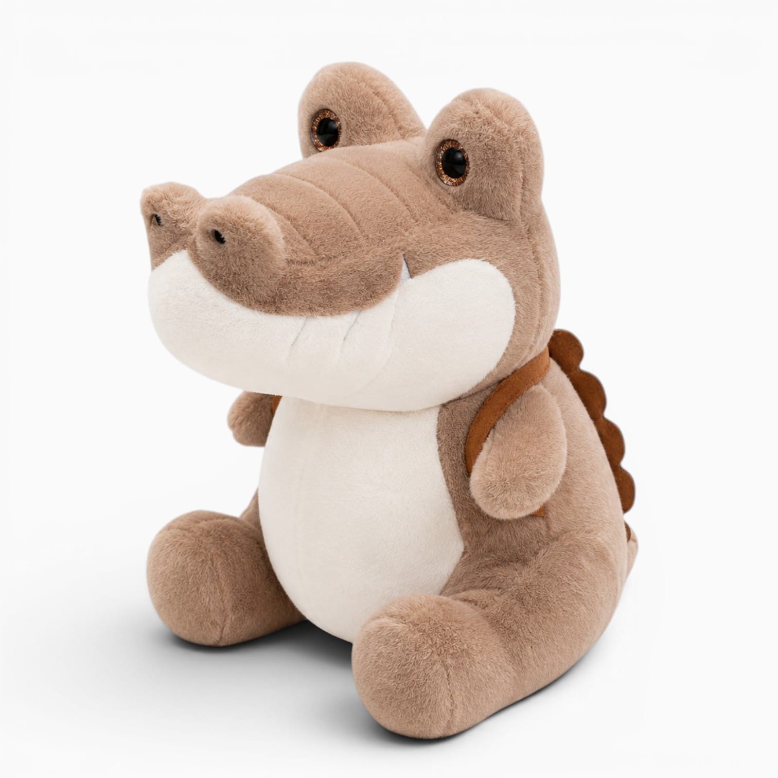 Brown Crocodile Plush with Backpack My Plushie