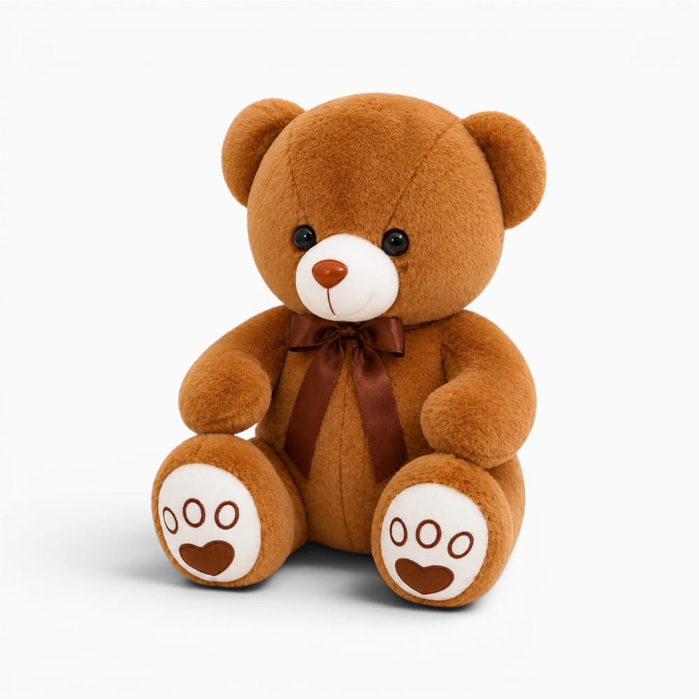 Brown Teddy Bear with Bow My Plushie