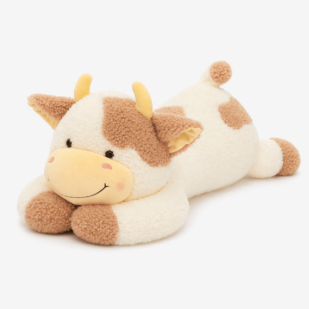 Brown White Large Cow Plush My Plushie