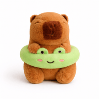 Capybara Plush with Frog Swim Ring My Plushie