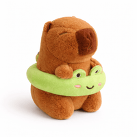 Capybara Plush with Frog Swim Ring My Plushie