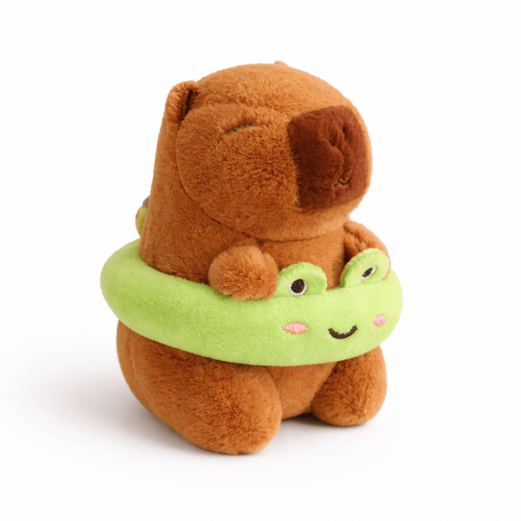 Capybara Plush with Frog Swim Ring My Plushie