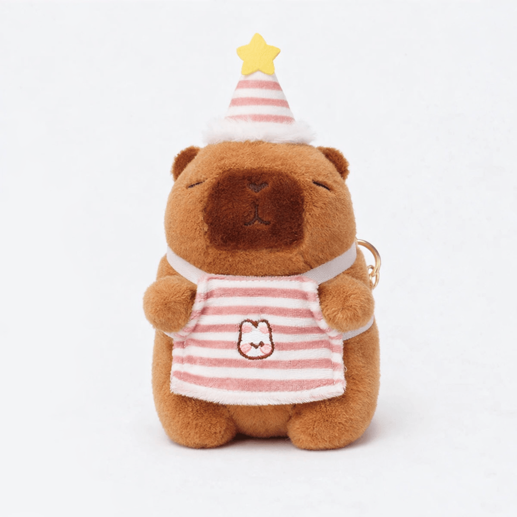 Capybara Plush with Party Hat Apron My Plushie