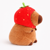 Capybara Plush with Strawberry Hat Soft My Plushie