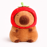 Capybara Plush with Strawberry Hat Soft My Plushie