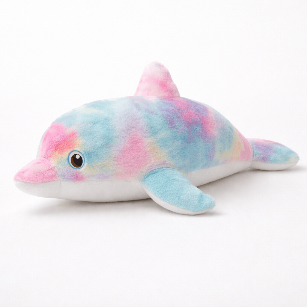 Colourful Large Rainbow Dolphin Plush My Plushie