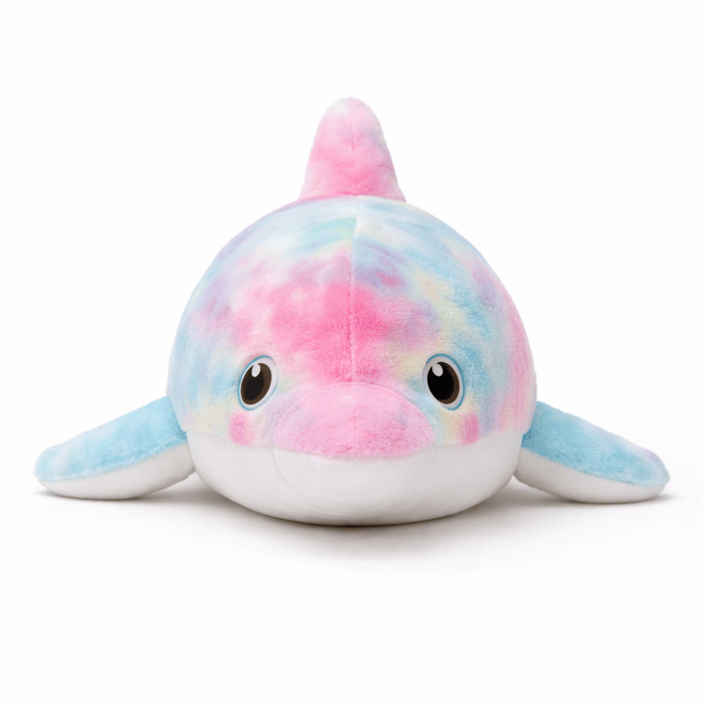Colourful Large Rainbow Dolphin Plush My Plushie