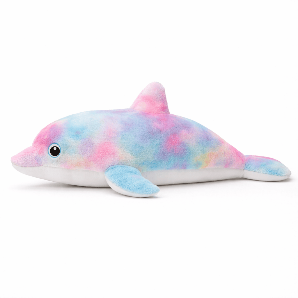 Colourful Large Rainbow Dolphin Plush My Plushie
