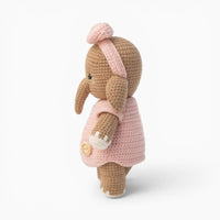 Crochet Elephant Plush in Pink Dress My Plushie