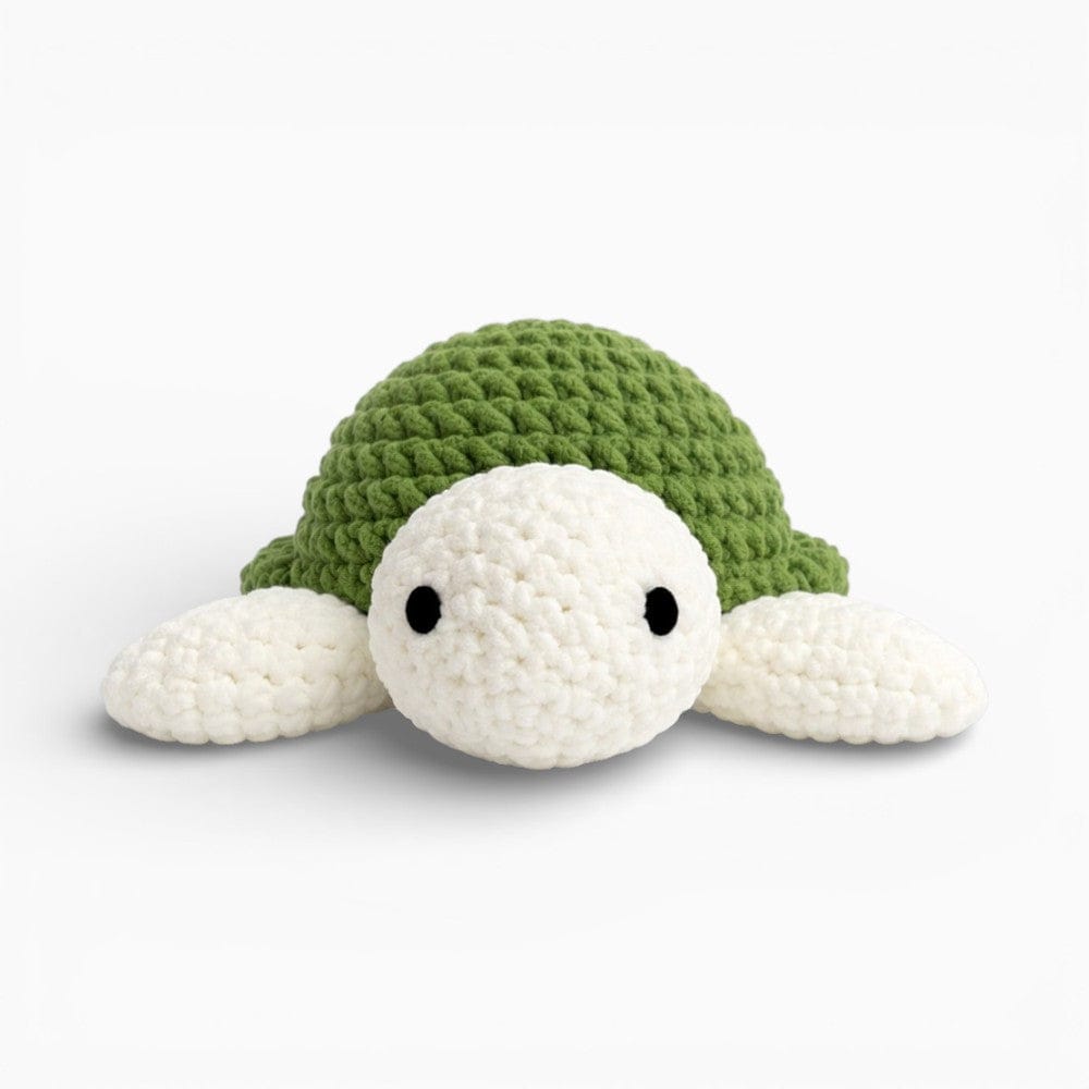 Crochet Green White Turtle Plush My Plushie