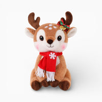 Cuddly Reindeer Plush with Christmas Scarf My Plushie