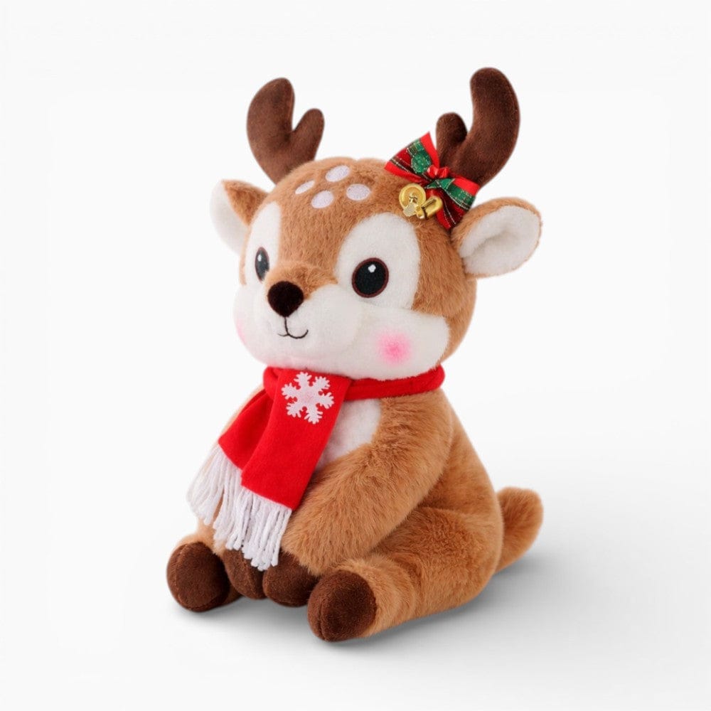 Cuddly Reindeer Plush with Christmas Scarf My Plushie