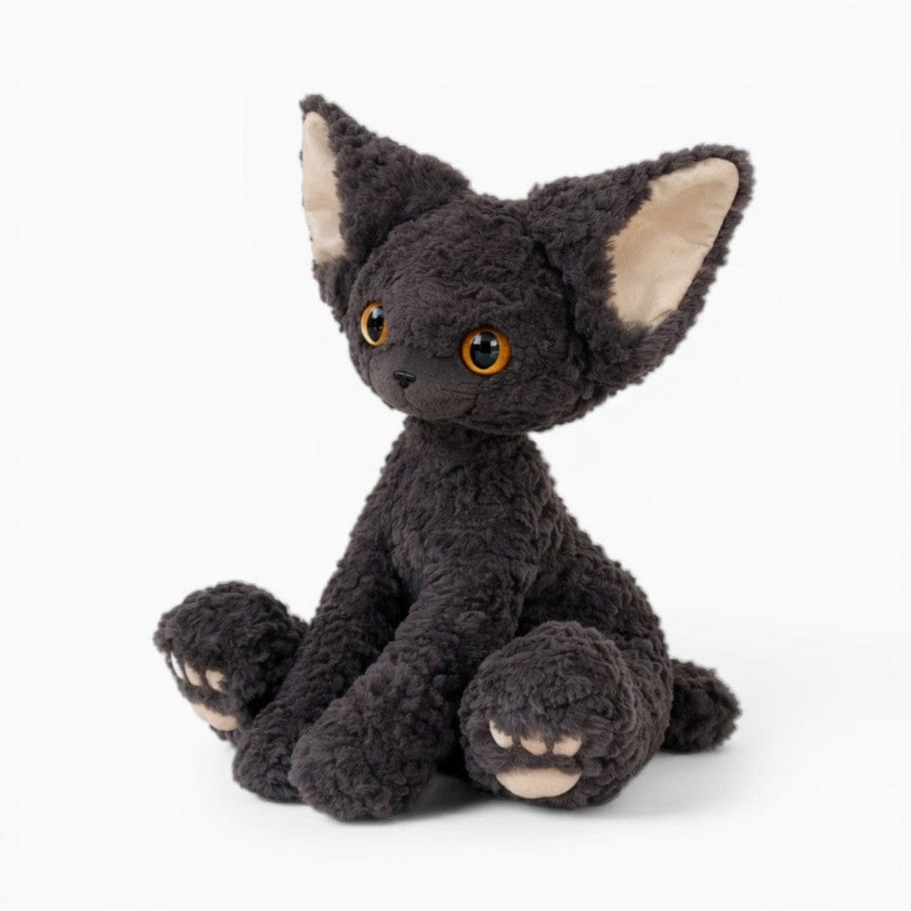 Curly Black Cat Plush My Plushie