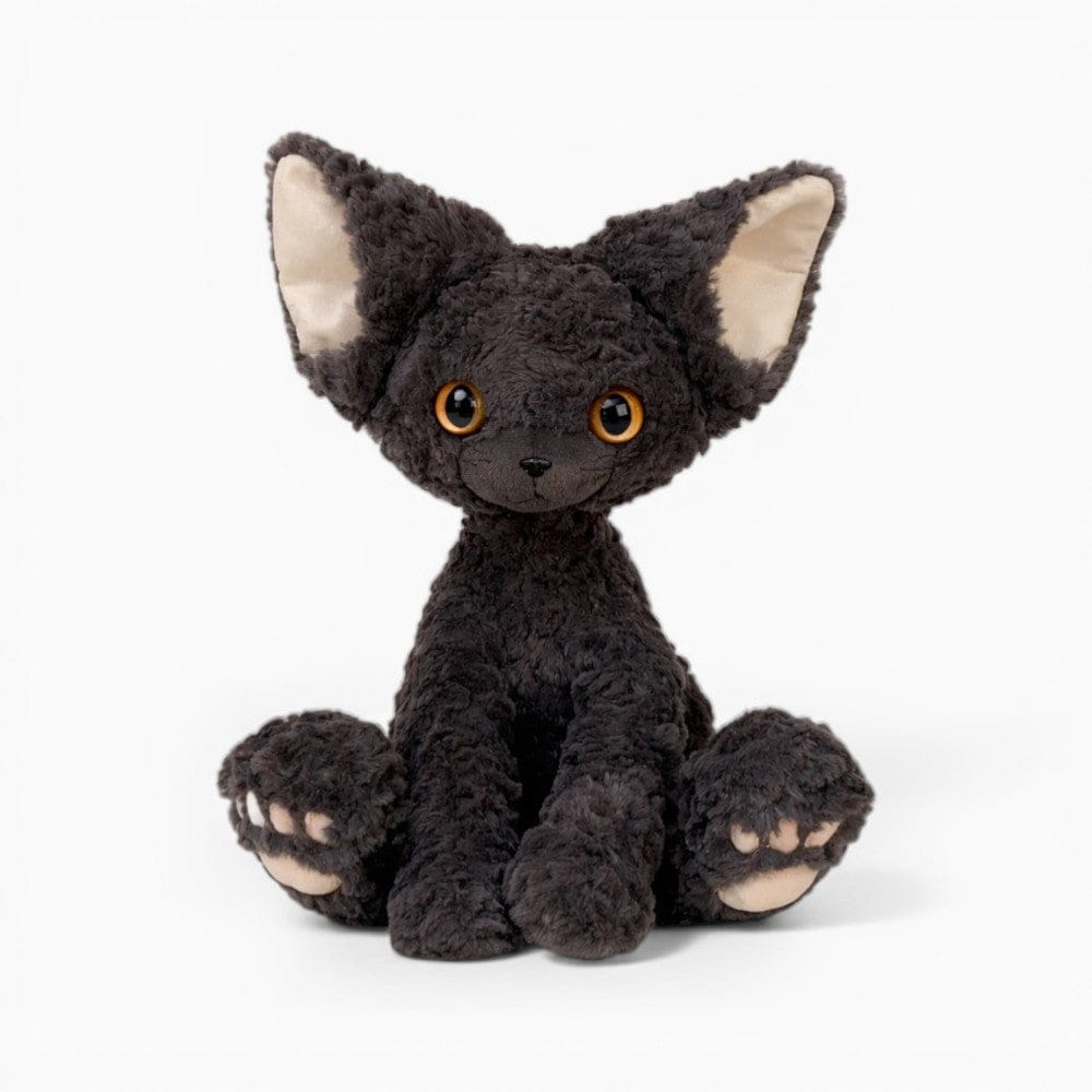 Curly Black Cat Plush My Plushie