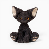 Curly Black Cat Plush My Plushie