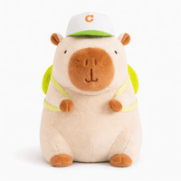 Cute Capybara Plush with Backpack and Cap My Plushie