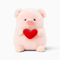 Cute Pink Pig Plush with Heart My Plushie