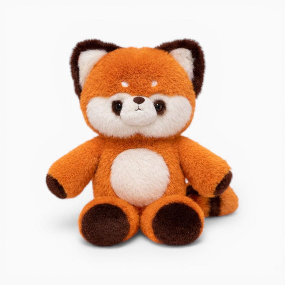 Cute Red Sitting Fluffy Panda Plush My Plushie