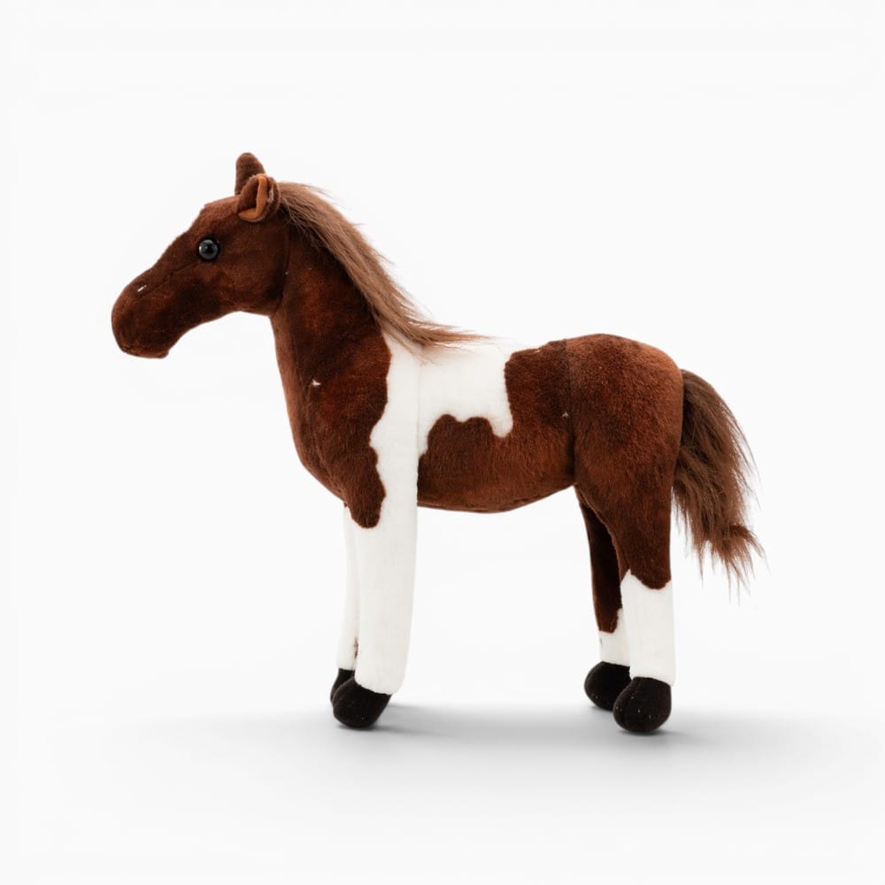 Dark Brown White Horse Plush My Plushie