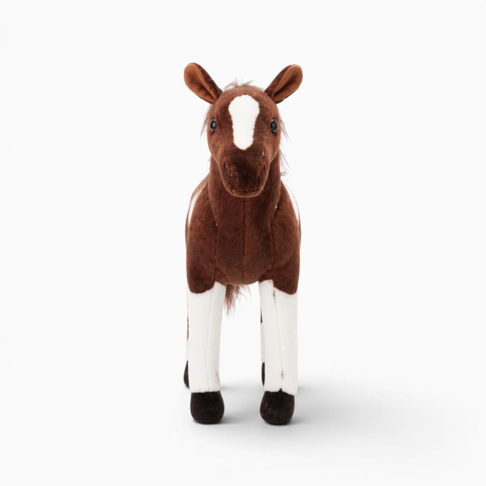 Dark Brown White Horse Plush My Plushie