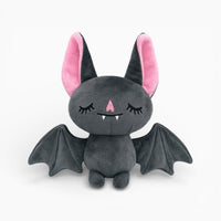 Dark Grey Bat Plush with Sleeping Face My Plushie