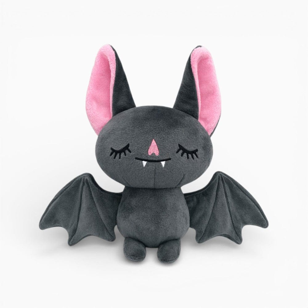 Dark Grey Bat Plush with Sleeping Face My Plushie
