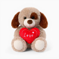 Dog Plush with Heart Valentine Gift My Plushie