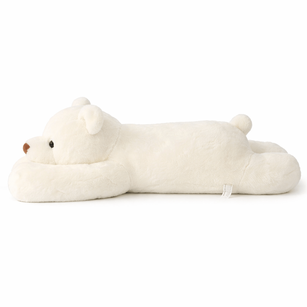 Flat Polar Bear Plush Soft Lounging Cushion My Plushie