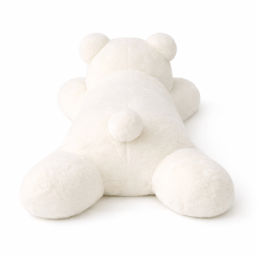 Flat Polar Bear Plush Soft Lounging Cushion My Plushie