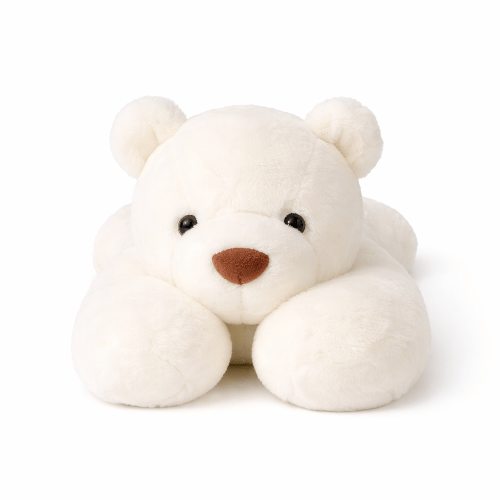 Flat Polar Bear Plush Soft Lounging Cushion My Plushie