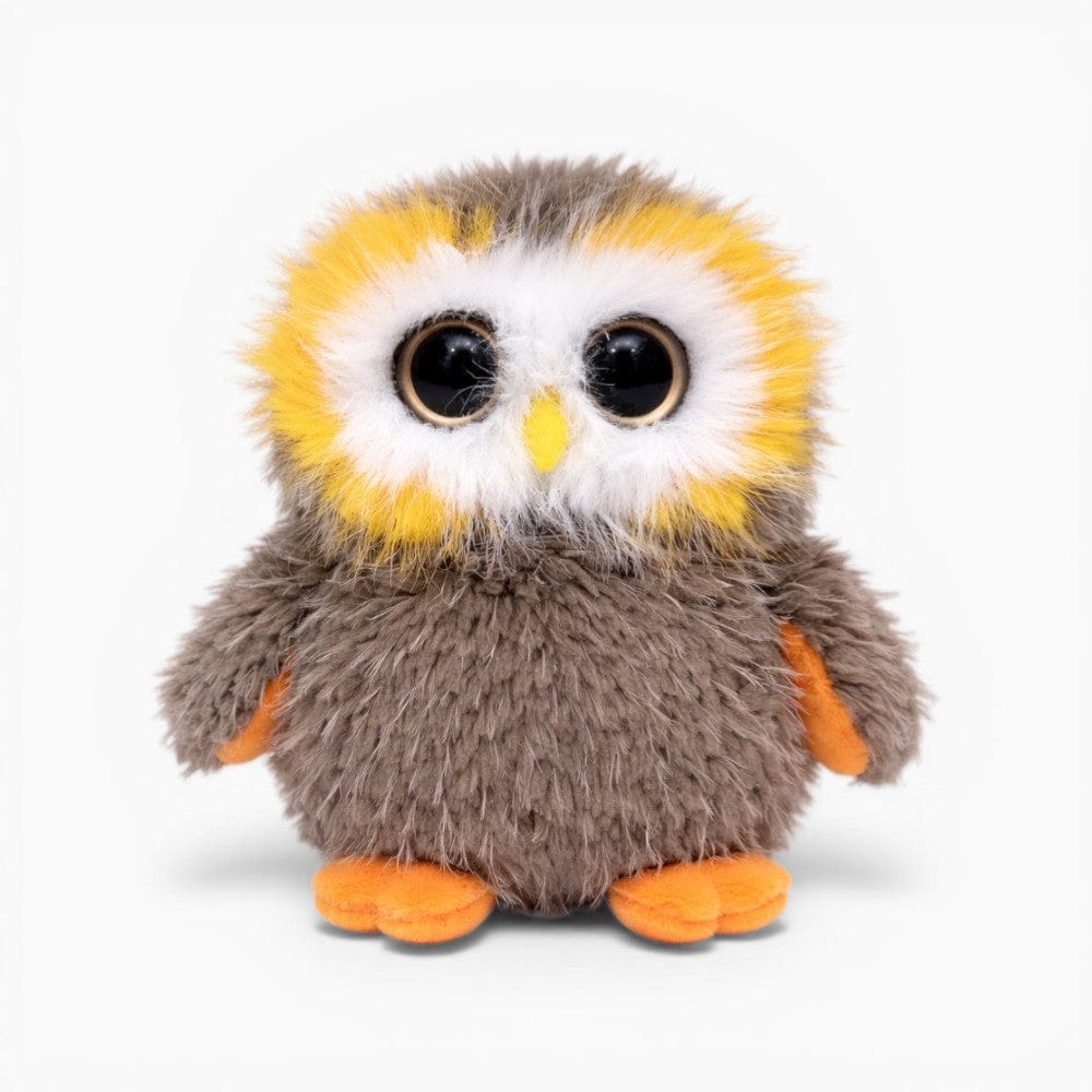 Fluffy Owl Plush with Large Eyes My Plushie
