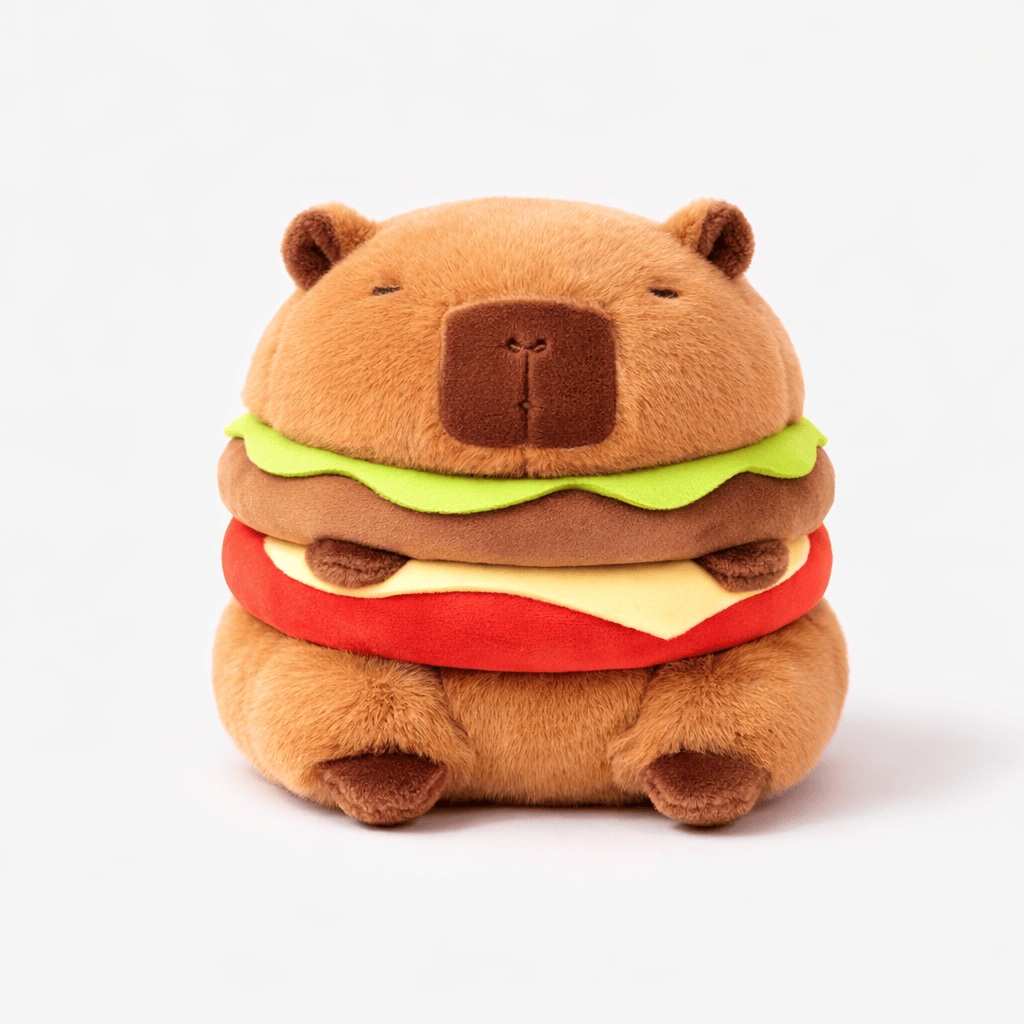 Funny Capybara Burger Plush My Plushie