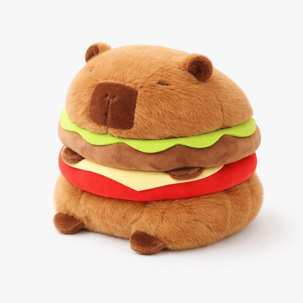 Funny Capybara Burger Plush My Plushie