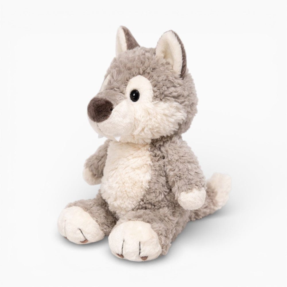 Grey Wolf Plush for Kids Sitting My Plushie