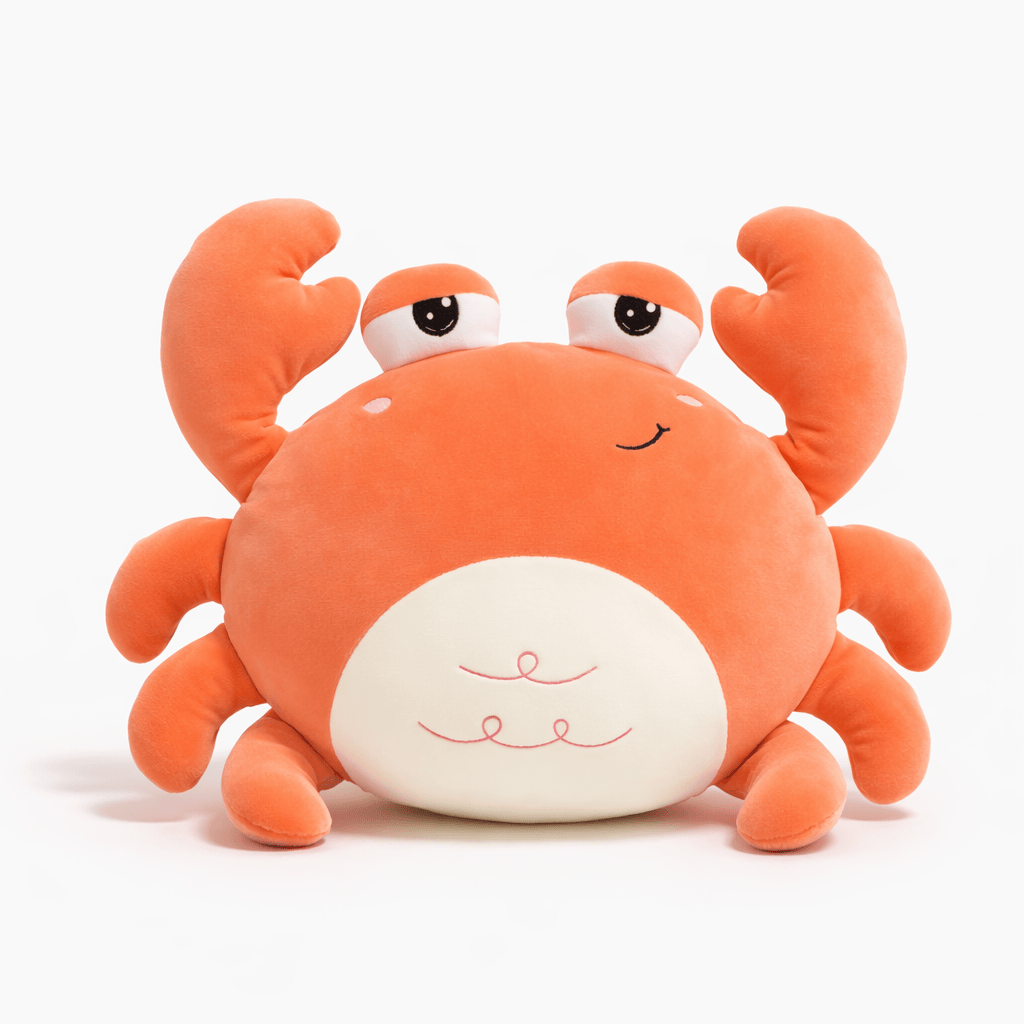 Kawaii Crab Plush with Friendly Face My Plushie