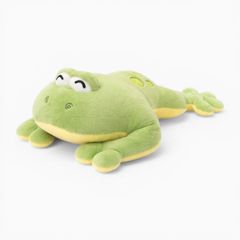 Large Green Frog Plush Lounging Cushion My Plushie