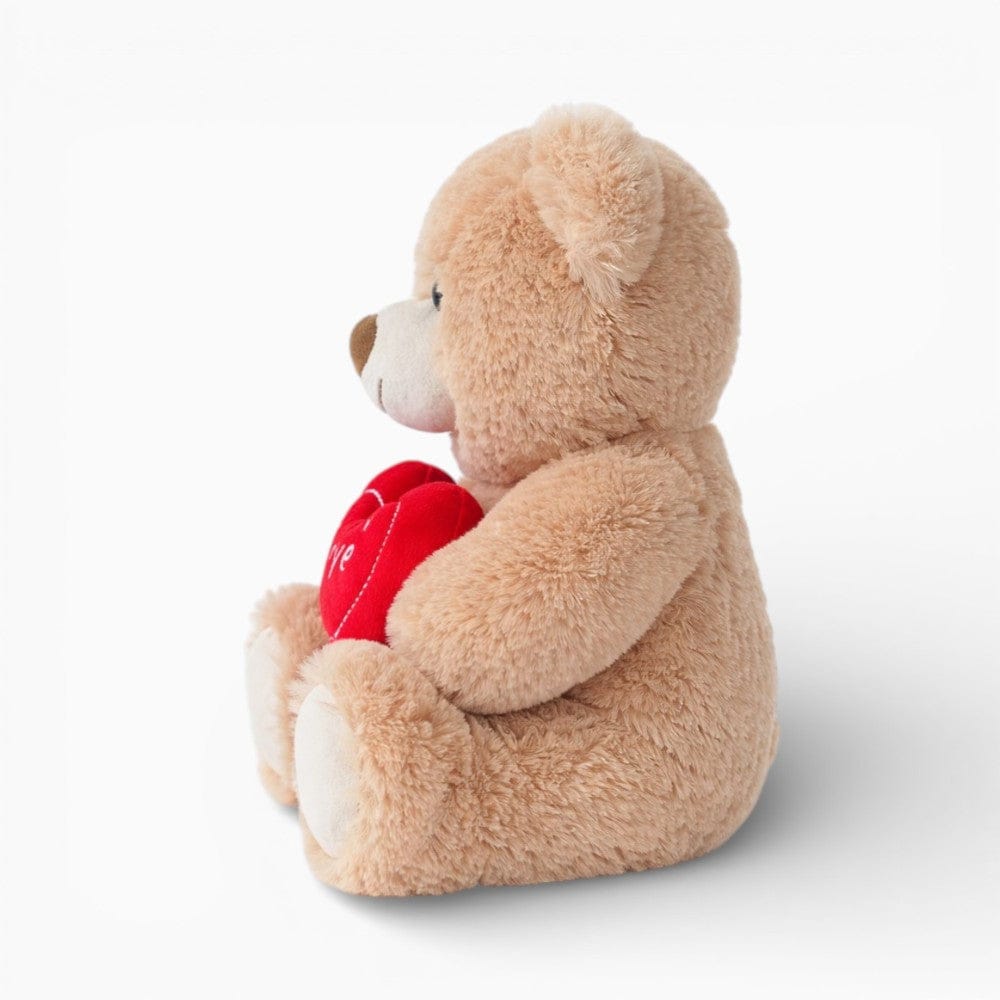 Light Brown Teddy Bear with Red Love Heart My Plushie